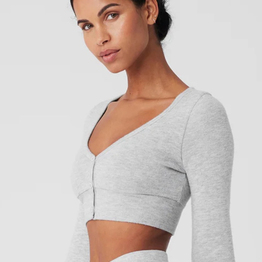 ALO Yoga Heather Gray Top